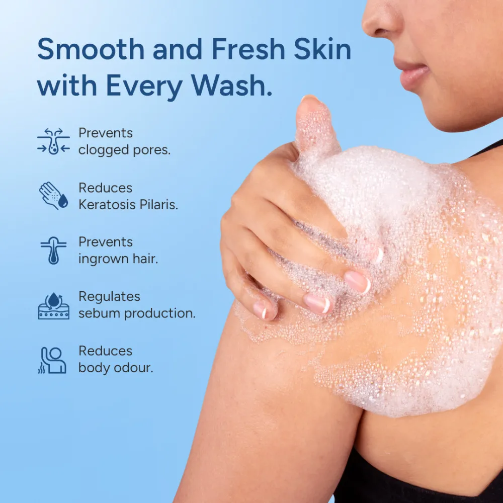 1% Salicylic Acid Body Wash | Removes Bacne I Treats Strawberry Skin I Exfoliates & Smoothens | With Watermelon Fragrance - Image 3