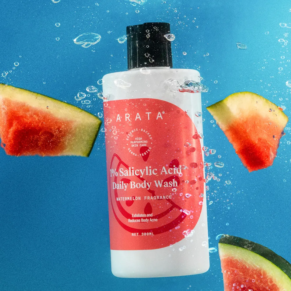 1% Salicylic Acid Body Wash | Removes Bacne I Treats Strawberry Skin I Exfoliates & Smoothens | With Watermelon Fragrance - Image 8