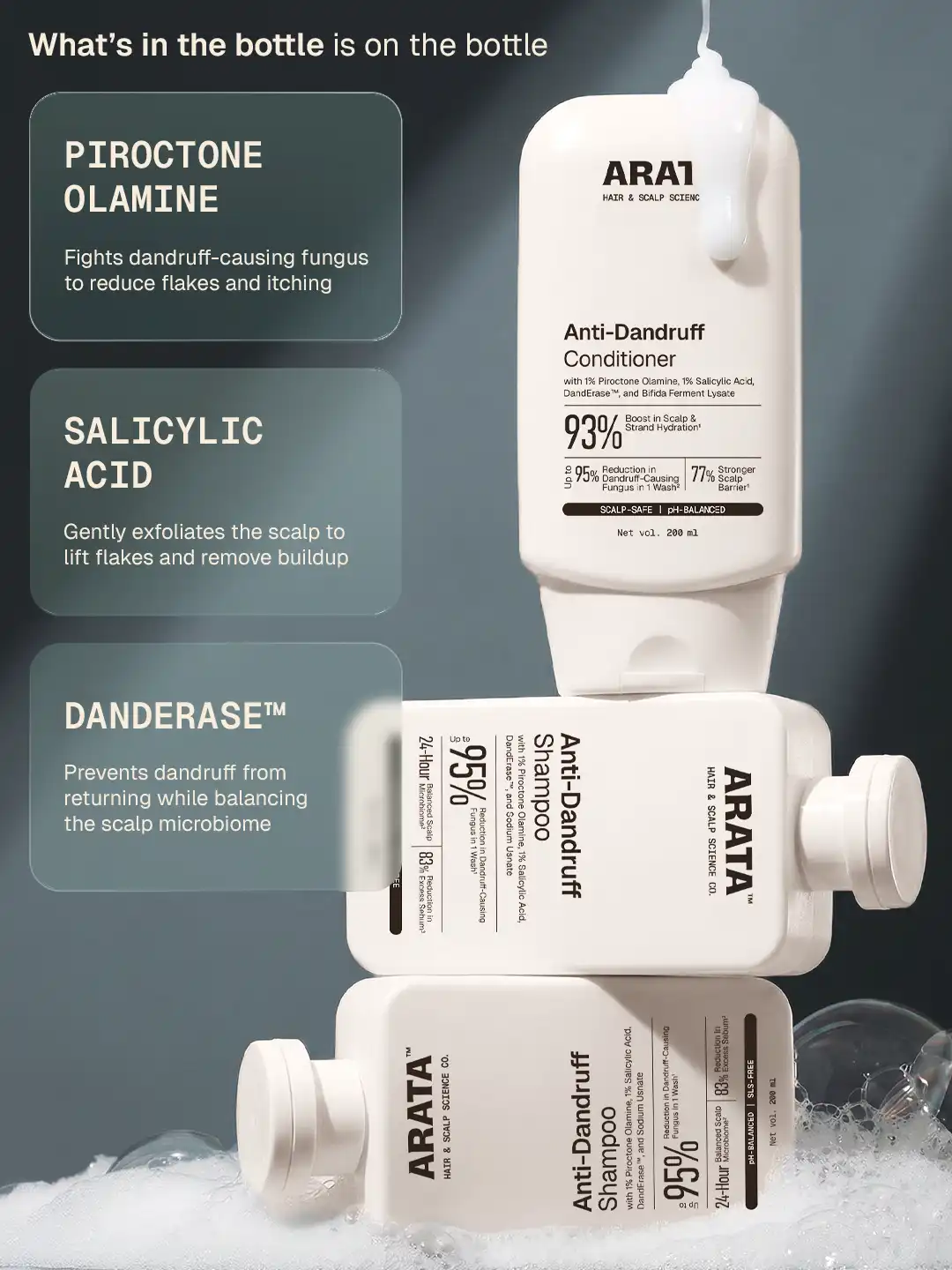 Arata Anti-Dandruff Shampoo & Conditioner Combo - Image 4