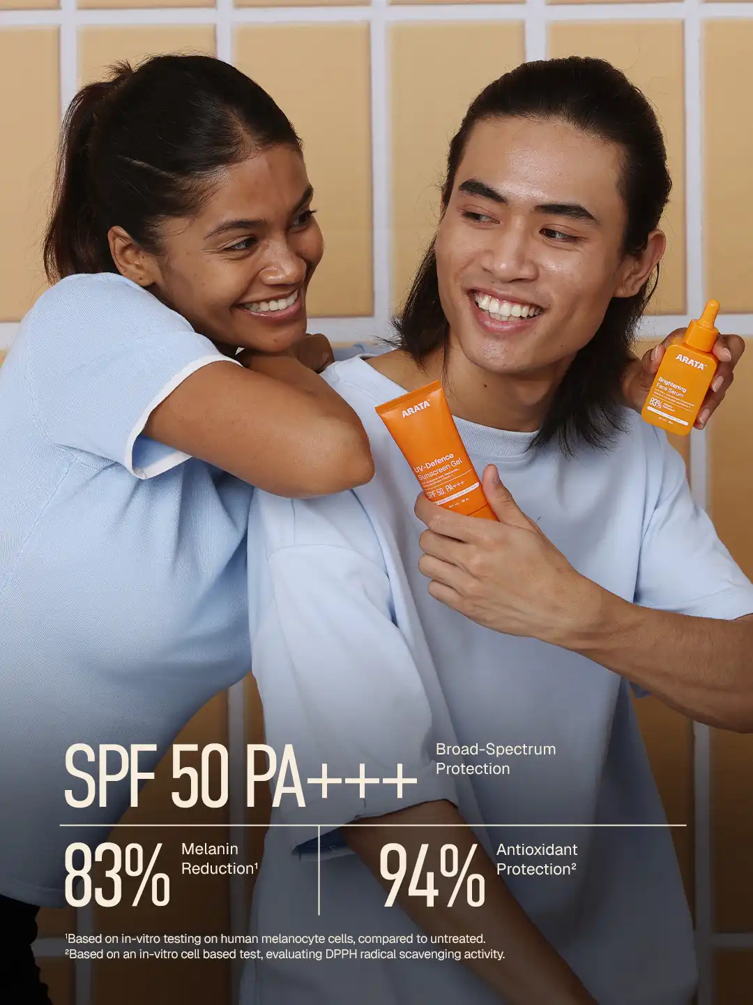 Arata Brightening Face Serum & Sunscreen Gel Combo - Image 5