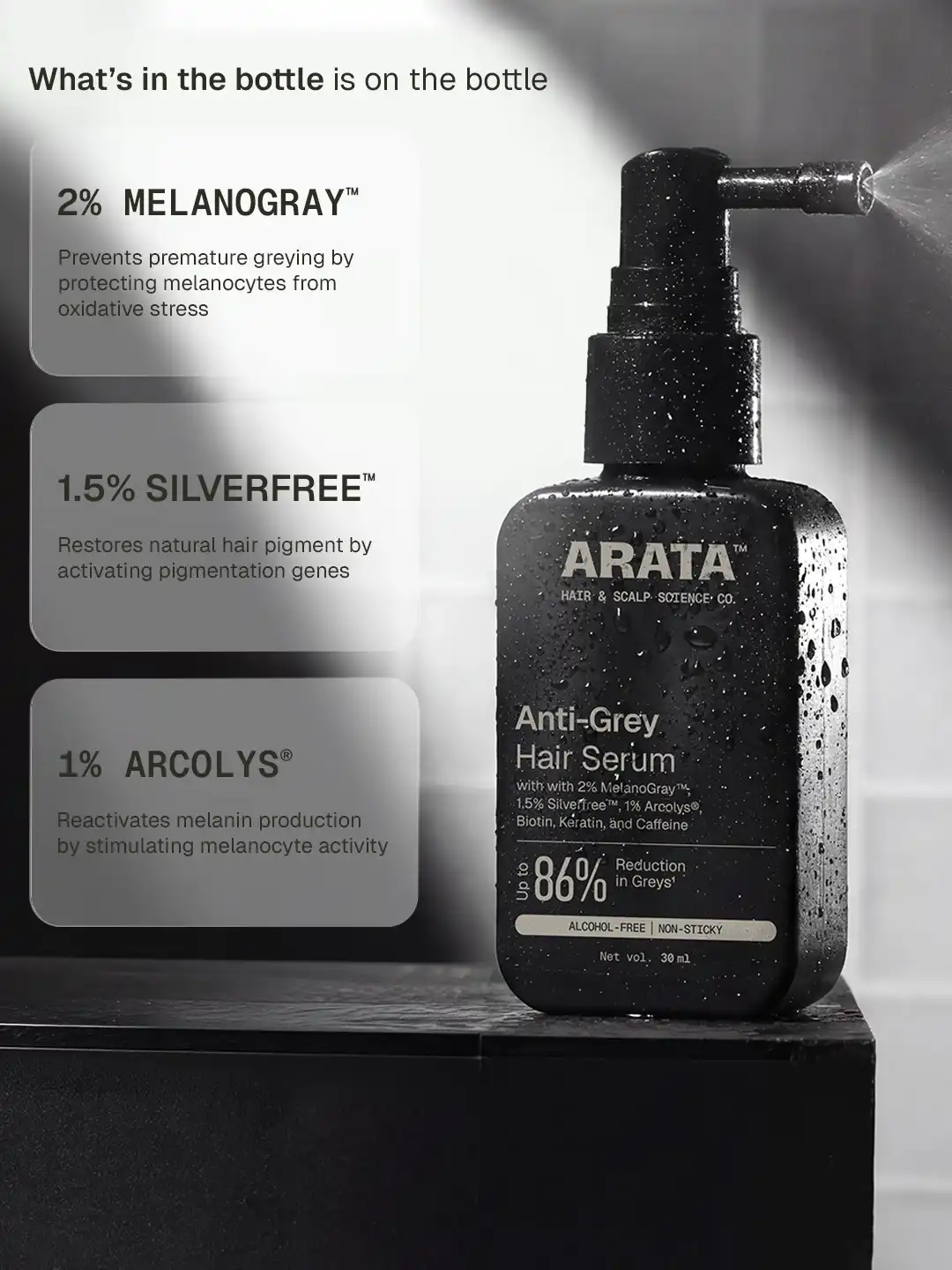 Anti-Grey Hair Serum - 30 ml - BYOB - Image 4