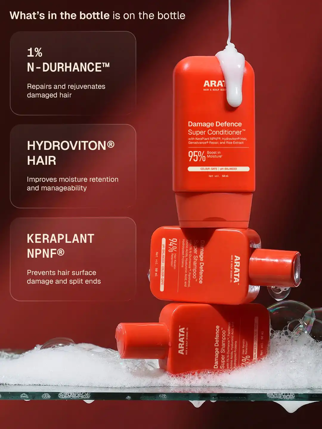Arata Damage Defence Super Shampoo & Conditioner Combo - Image 4