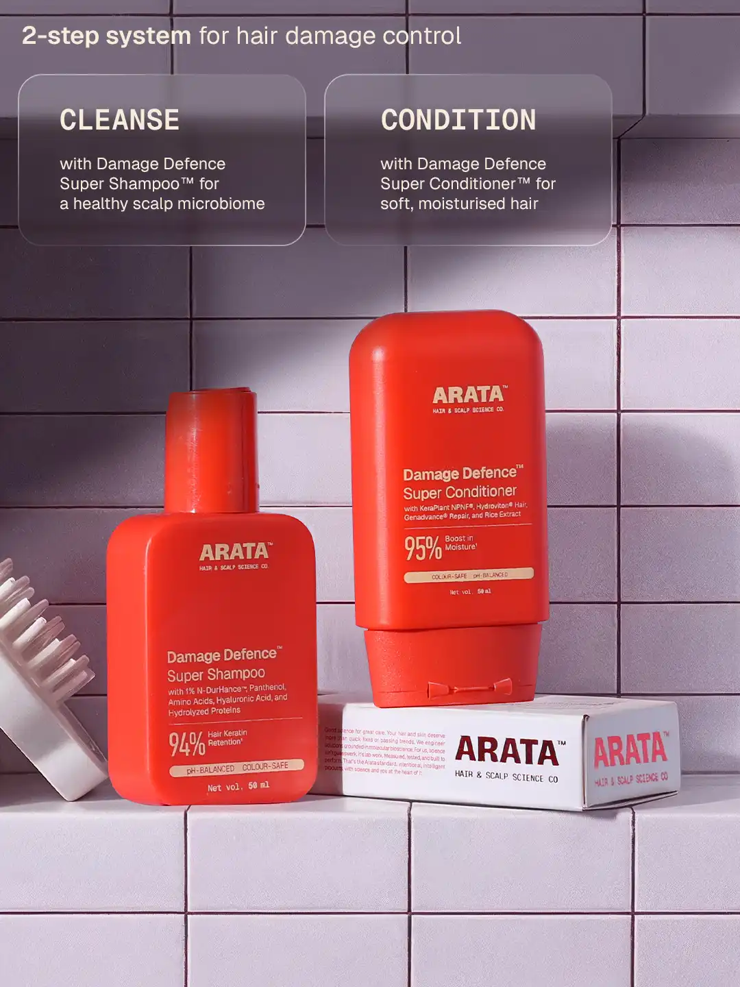 Arata Damage Defence Super Shampoo & Conditioner Combo - Image 5