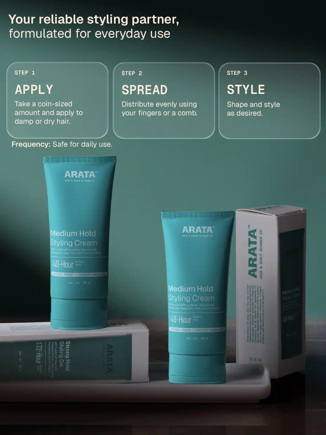 Medium Hold Styling Cream - 50 ml - Image 4