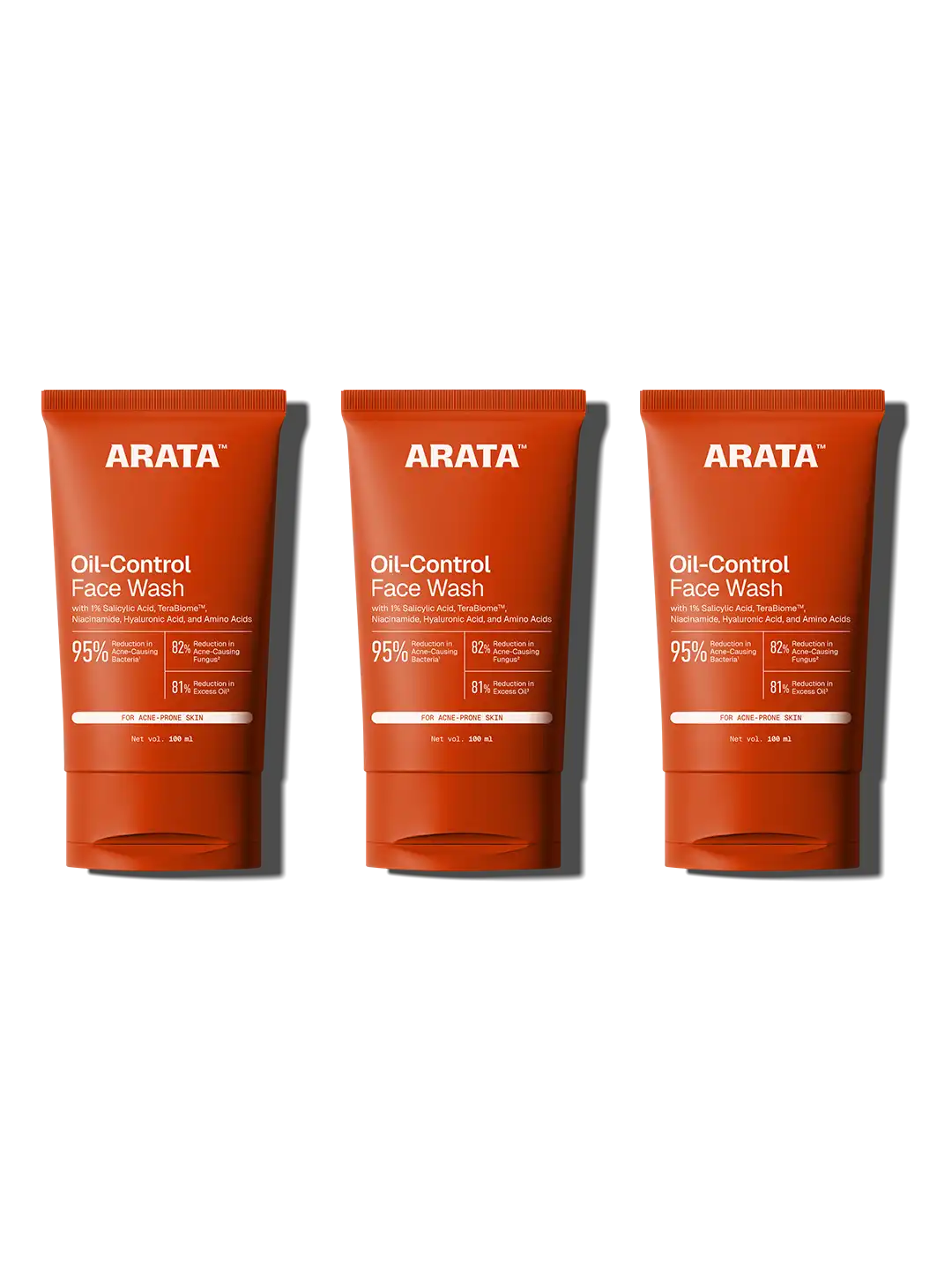 Oil-Control Face Wash - 100 ml - Pack of 3