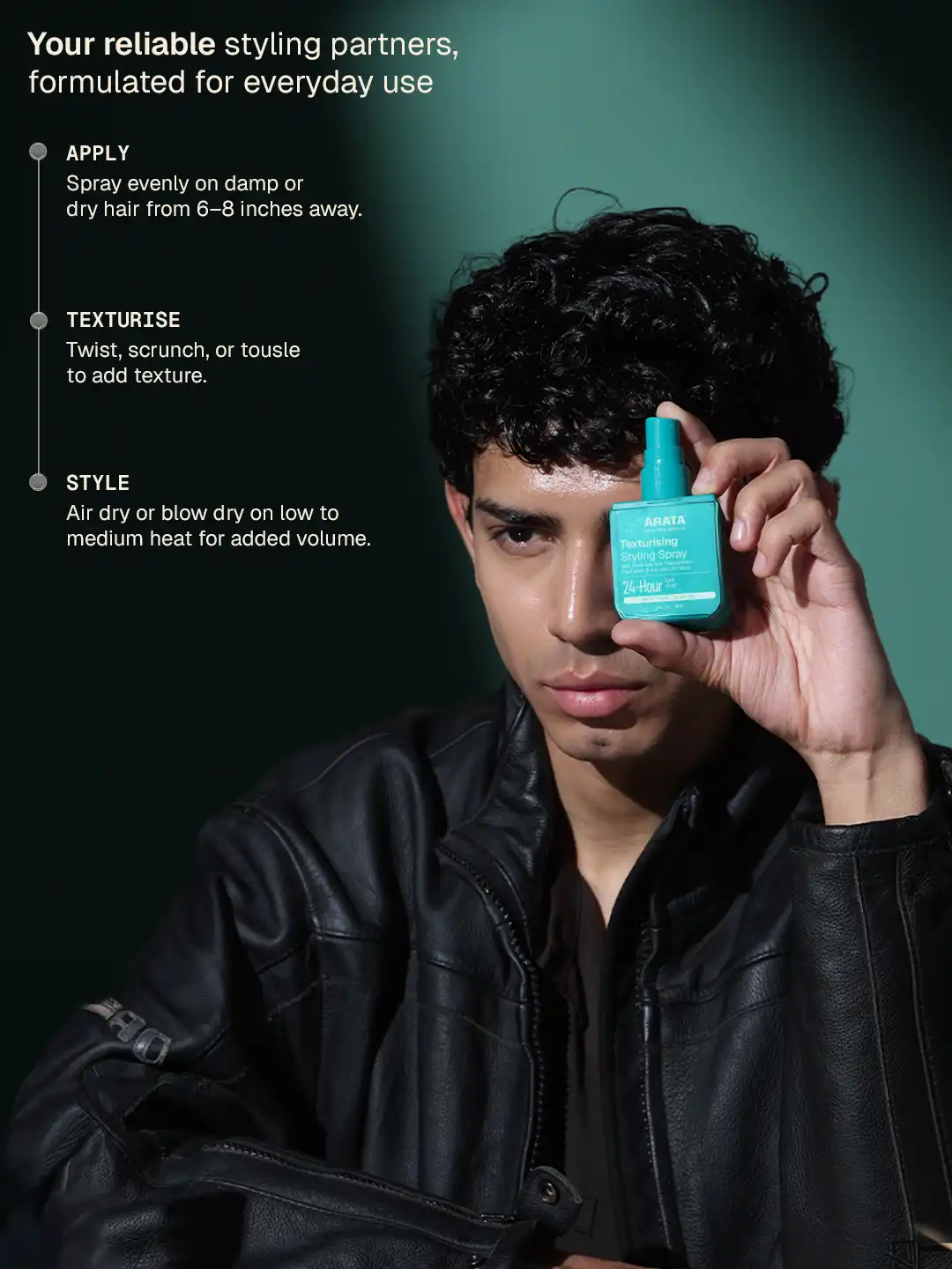 Arata Texturising Styling Spray & Styling Cream Combo - Image 6