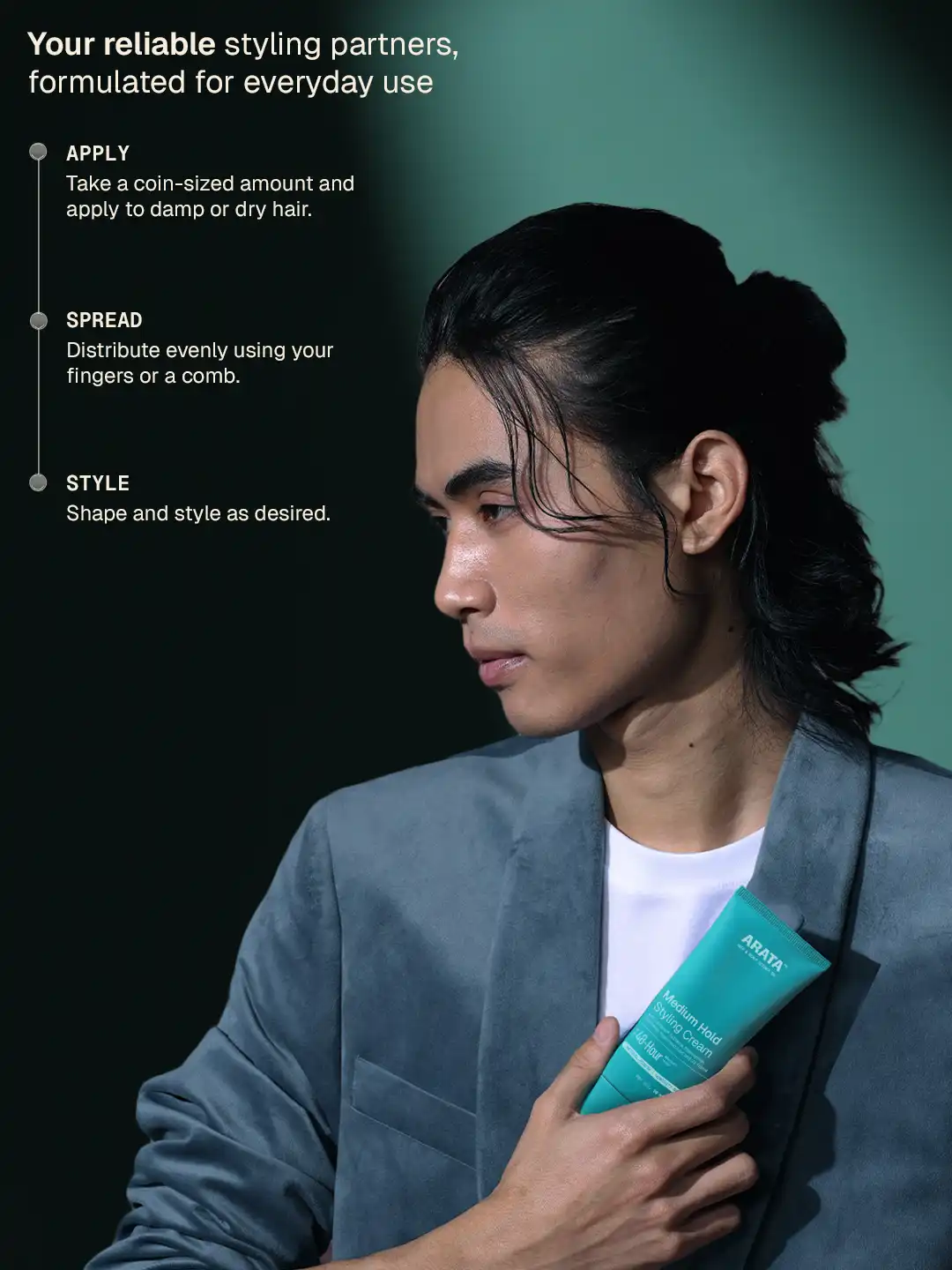 Arata Texturising Styling Spray & Styling Cream Combo - Image 7