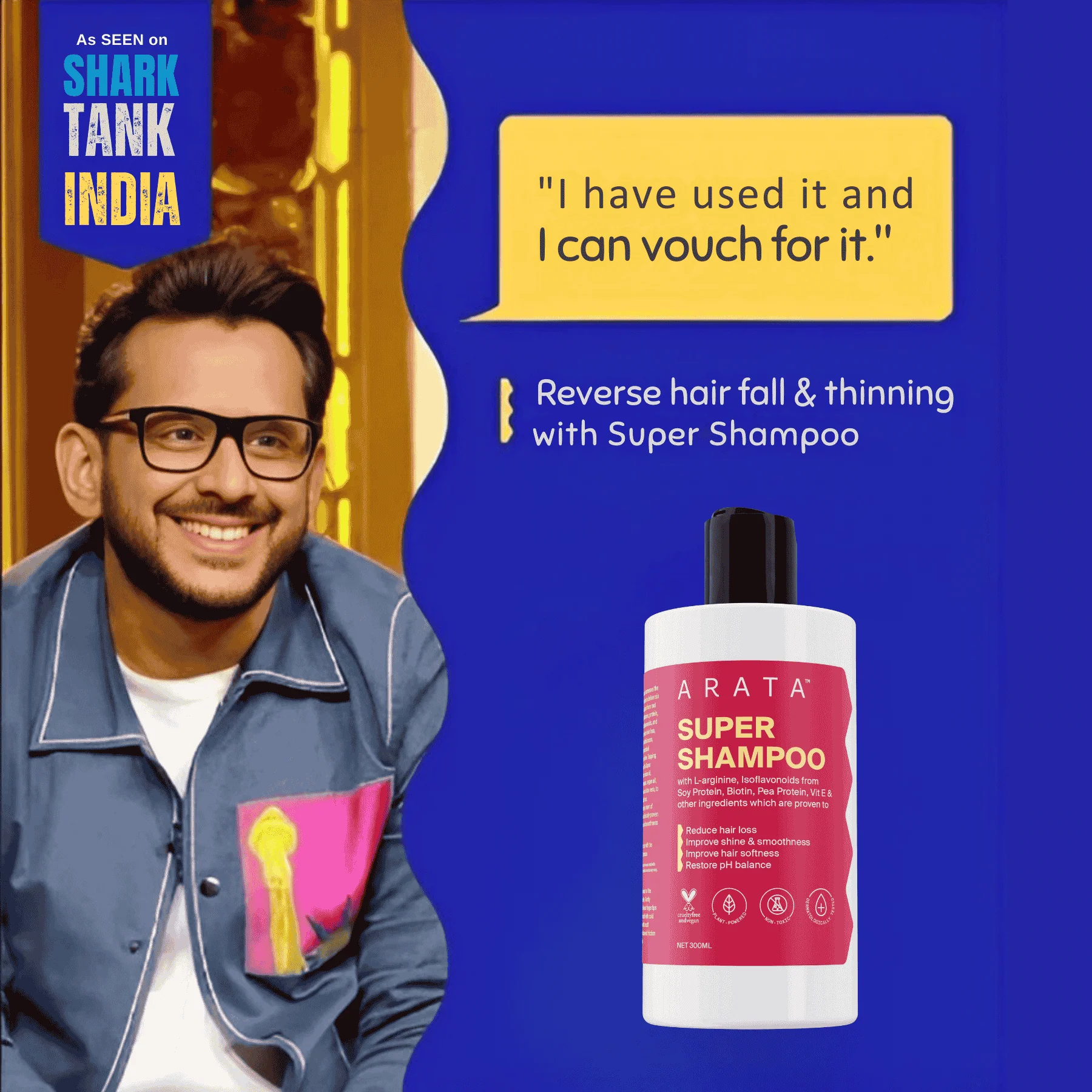 Biotin & Protein Rich  Super Shampoo™ for Daily Nourishment, Damage & Frizz Control - 300ml - Image 2