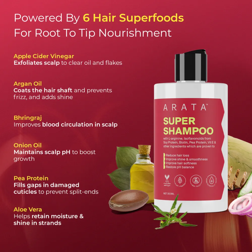 Biotin & Protein Rich  Super Shampoo™ for Daily Nourishment, Damage & Frizz Control - 300ml - Image 5