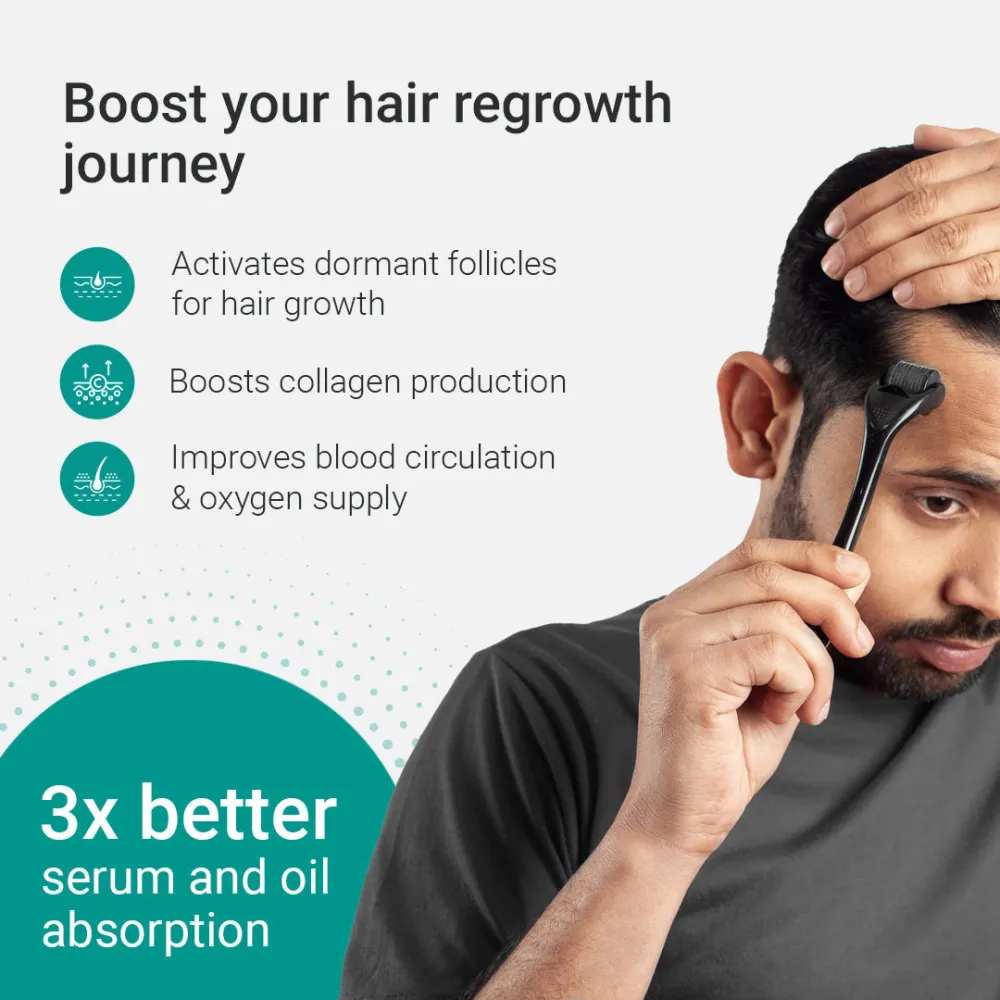 Hair Regrowth Derma Roller With Titanium Needles - Image 2