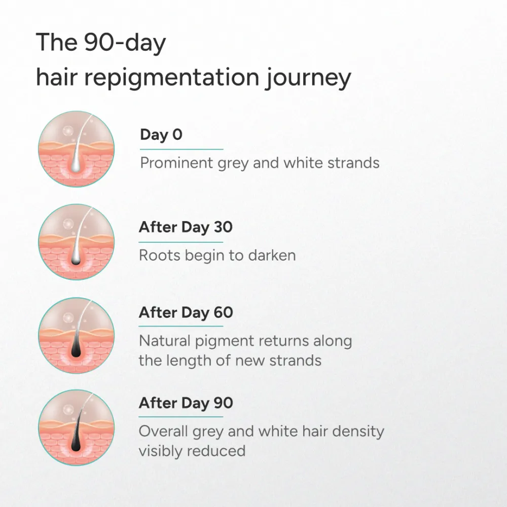 MelanoBoost™ Anti-Grey Hair & Beard Serum with MelanoGray™, Silverfree™, Arcolys® & Vegan Keratin - 30ml - Image 3