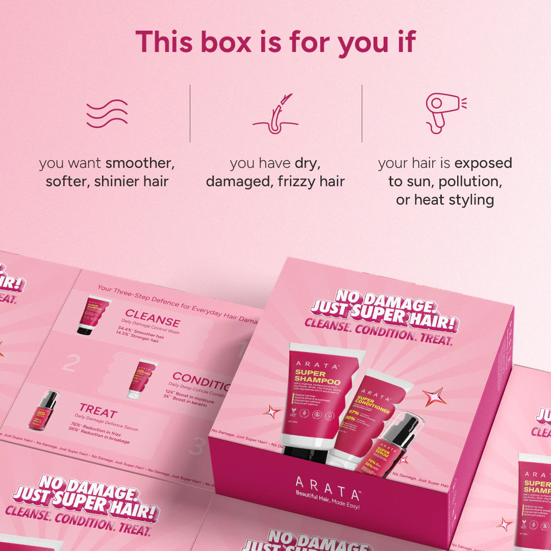 Arata - No Damage Super Box | Super Shampoo, Super Conditioner & Super Serum - Image 3