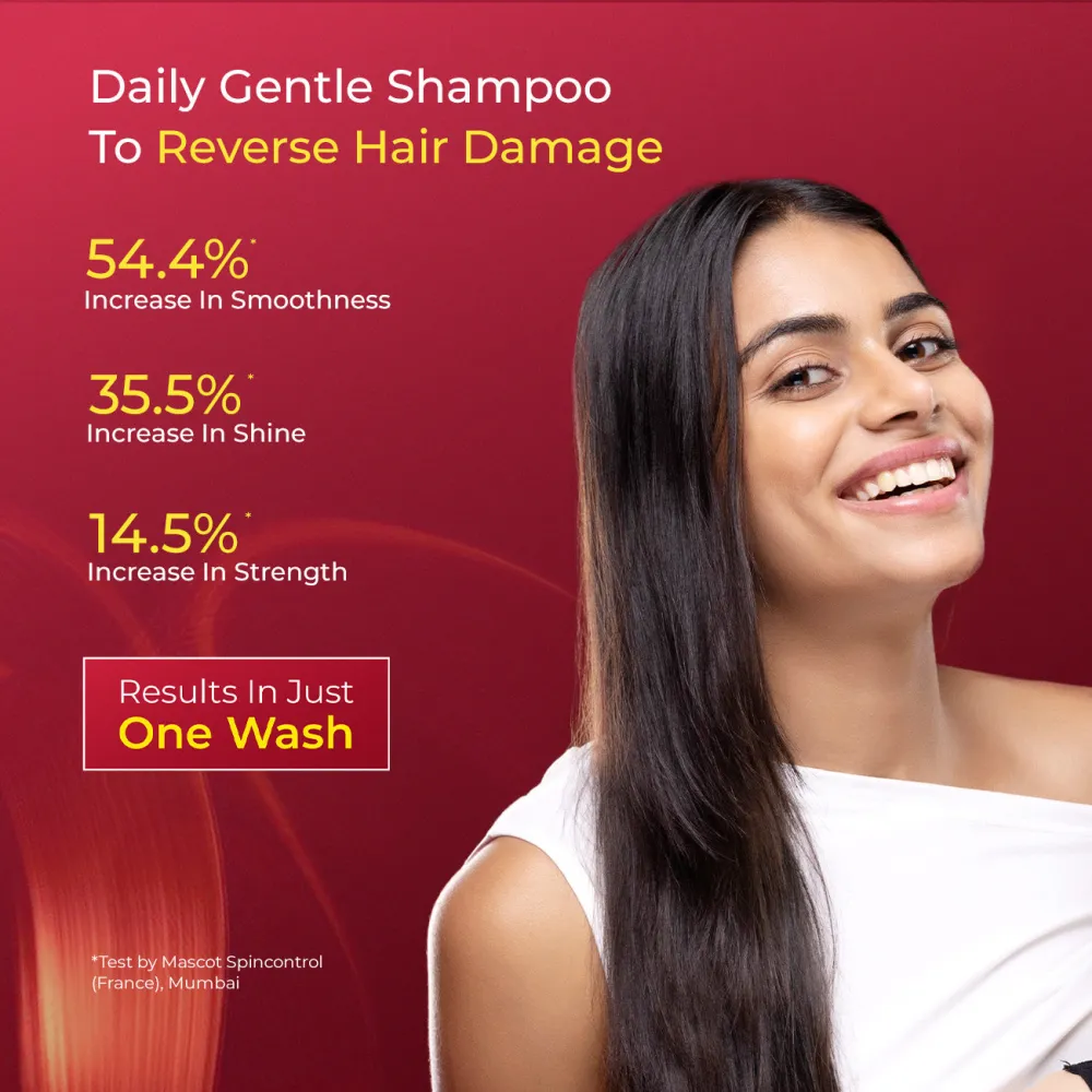 Biotin & Protein Rich Super Shampoo for Daily Nourishment, Damage & Frizz Control - Travel Pack - 150ml - Image 2