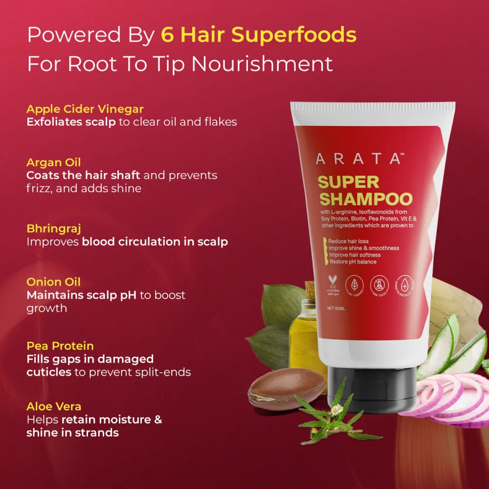 Biotin & Protein Rich Super Shampoo for Daily Nourishment, Damage & Frizz Control - Travel Pack - 150ml - Image 4