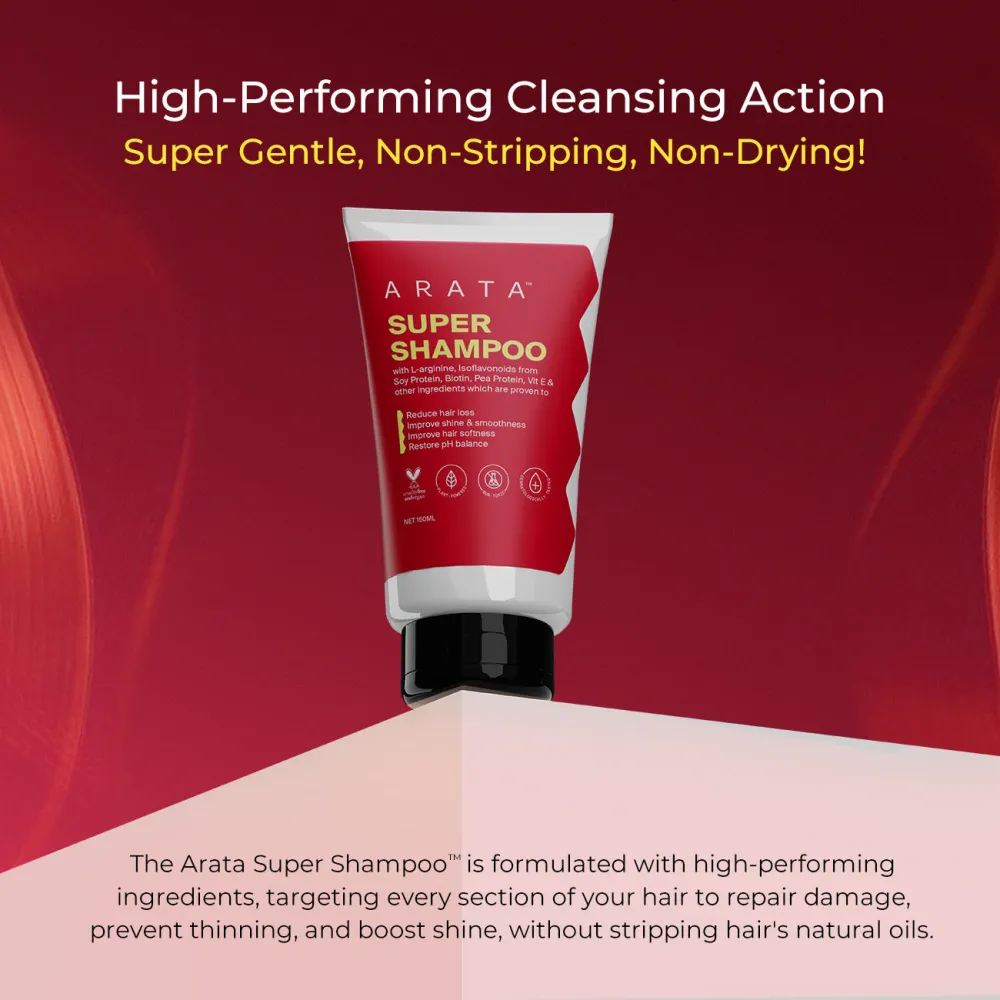 Biotin & Protein Rich Super Shampoo for Daily Nourishment, Damage & Frizz Control - Travel Pack - 150ml - Image 6